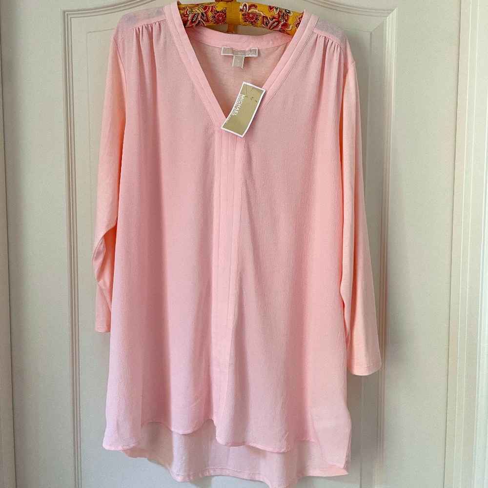 Pink Michael Kors Flowy Top NWT 1X